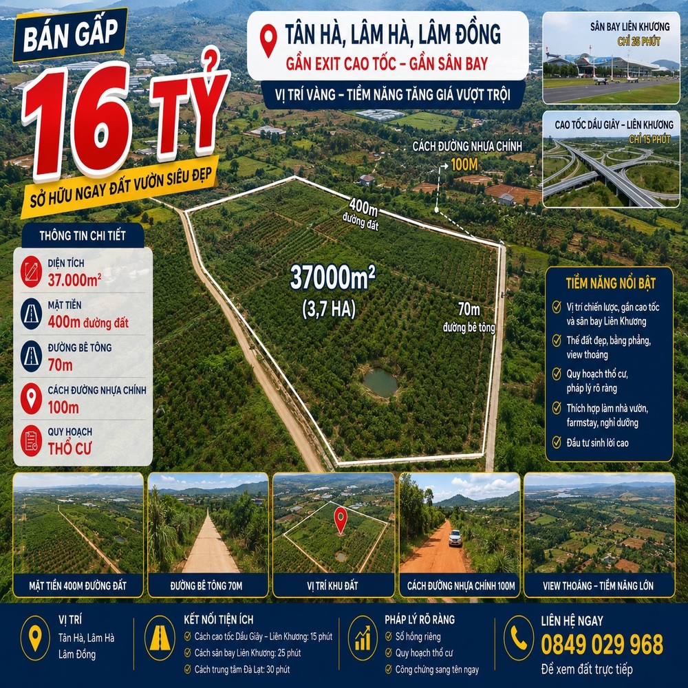 đất vườn Tân Hà Lâm Hà