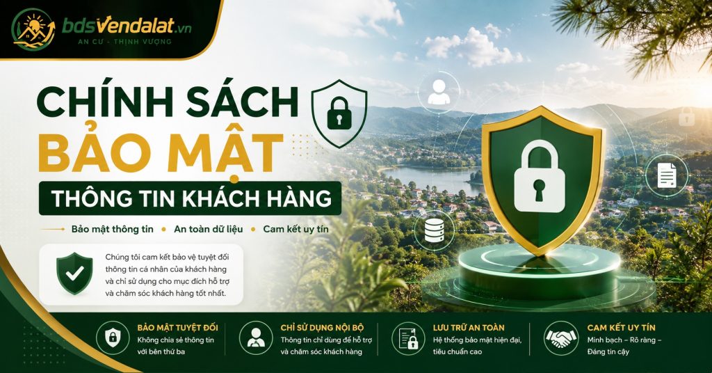 Chính Sách Bảo Mật Thông Tin Khách Hàng | BDS Ven Đà Lạt