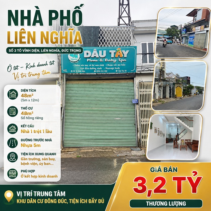 Nhà phố Tô Vĩnh Diện 48m², 1 trệt 1 lầu, giá 3,2 tỷ